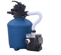 Ziaphsol Filtre à sable 530 W avec minuterie 10980 l/h, réservoir filtrant en plastique, vanne à 7 voies, pour piscine hors sol, pré-filtre, raccord 38 mm, entretien de l'eau