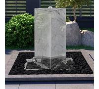Ziaphsol Fontaine de Jardin en Acier Inoxydable 76 cm avec Pompe, décoration Cascade pour extérieur ou intérieur, Bassin Zen, Ambiance relaxante, Durable et résistante à l'eau chlorée