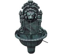Ziaphsol Fontaine Murale en résine avec tête de Lion décorative pour intérieur ou extérieur, Pompe à Eau intégrée, Style Vintage, décoration de Jardin, terrasse ou Patio, Ambiance Zen