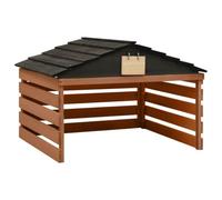 Ziaphsol Garage de Stockage pour Tondeuse à Gazon en Bois de Sapin Massif 78x74x54cm abri extérieur Anti poussière Protection Contre Pluie Soleil Vent Neige pour Robot Thermique Tracteur