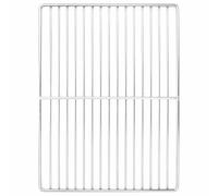 Ziaphsol Grille de barbecue rectangulaire polie en acier inoxydable argenté 40 x 30 cm pour barbecue au charbon de bois, barbecue à gaz, extérieur, cuisine