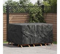 Ziaphsol Housse de protection pour meubles de jardin, de terrasse, de balcon, d'extérieur, couleur unie, noir, 180 x 150 x 85 cm, 210D