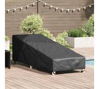 Ziaphsol Housse de protection pour meubles de jardin - En Oxford 600D - Noir - 203 x 81 x 63 cm - Imperméable - Résistant aux UV - Résistant aux intempéries - Pour table, chaise, salon - Avec sac de