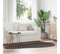 Ziaphsol HUARTE Tapis en polyester antidérapant et lavable pour salon, chambre à coucher, couloir, chambre d'enfant, balcon, terrasse Anthracite 100 x 200 cm