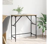 Ziaphsol Industrial Chêne Artisanal Console Table 75 x 32 x 75 cm with Sturdy Steel Legs Modern Design for Hallway Living Room and entryway Storage Solution