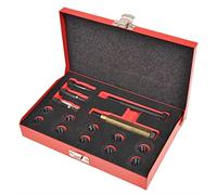 Ziaphsol Kit de réparation de filetage de bougie de préchauffage 15 pièces M10 x 1,0 mm en acier au carbone et alliage d'acier, cassette en métal pour atelier, garage, voiture, moto, réparation et