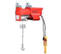 Ziaphsol Levage électrique 300 600 kg 1300 W avec câble métallique, crochet de charge, frein et arrêt d'urgence, train électrique pour garage, atelier, chantier, vitesse de levage de 15 m, rouge