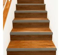 Ziaphsol Lot de 10 profilés de nez d'escalier Champagne en aluminium pour marches d'escalier, rampe, rampe et rampe, 67 x 3 x 2 cm, pour rénovation d'escalier intérieur