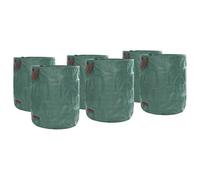 Ziaphsol Lot de 12 sacs poubelle de jardin en polypropylène vert 79 x 79 x 99,5 cm avec doubles poignées pour l'élimination des déchets dans le jardin et la terrasse