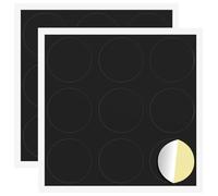 Ziaphsol Lot de 2 cache-vis autocollants en papier enduit - Noir - Diamètre : 20 x 0,5 mm - Pour montage de meubles, rénovation et montage mural
