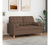Ziaphsol Lot de 2 Coussins décoratifs Marron Ø15x50 cm en Tissu Respirant avec Housses Amovibles pour Salon, canapé, Chambre, terrasse, intérieur et extérieur, apportant Confort et Style