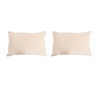 Ziaphsol Lot de 2 coussins kapok, beige, 40 x 80 cm, housse en coton, respirants, pour chambre à coucher, chambre d'amis, confort toute l'année, rembourrage léger