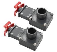 Ziaphsol Lot de 2 curseurs de barrière de piscine 1,5" en ABS avec étrier de verrouillage, raccord de tuyau de 38 mm pour piscine, jacuzzi, spa, couverture, filtre, pompe et entretien de l'eau