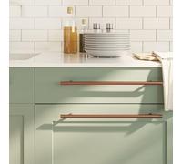 Ziaphsol Lot de 20 poignées de meuble en T en acier inoxydable bronze - Espacement des trous de 320 mm - Vis pour épaisseur de plaque de 12 à 36 mm - Pour tiroir, porte, commode, buffet et cuisine