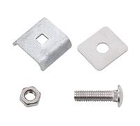 Ziaphsol Lot de 25 connecteurs de tapis grillagés, argentés, en acier galvanisé à chaud, 40 x 35 mm, pour 6, 5, 6 et 8, 6, 8, montage de clôture avec connecteur pour ferrures