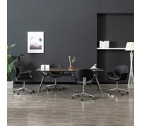 Ziaphsol Lot de 4 chaises de salle à manger noires avec rembourrage, pivotantes, réglables en hauteur, design moderne, ergonomique, structure en métal durable, adaptées pour cuisine, salle à manger