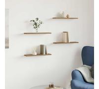 Ziaphsol Lot de 4 étagères murales en chêne Artisan - 40 x 10 x 1,5 cm - Étagère murale pour livres, espace de rangement modulaire pour salon, bureau, couloir, jusqu'à 15 kg
