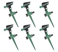 Ziaphsol Lot de 6 arroseurs à impulsion POM - Avec piquet - Hauteur totale : 32 cm - Portée de pulvérisation jusqu'à 20 m - 0 à 6 bar
