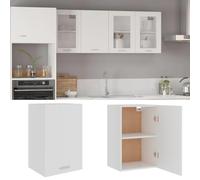 Ziaphsol Lyon Armoire suspendue blanche en bois 39,5 x 31 x 60 cm avec porte et étagère, meuble de cuisine pour espace de rangement et ordre, armoire de cuisine polyvalente pour salle à manger et