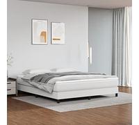 Ziaphsol Matelas à ressorts ensachés, blanc, 160 x 200 x 20 cm, cuir synthétique, ergonomique, respirant avec mousse à froid, mousse à mémoire de forme, viscose, latex et mousse gel, pour chambre à