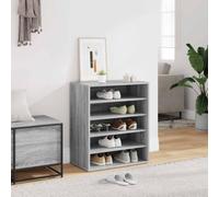 Ziaphsol Meuble à Chaussures Sonoma Gris 60x35x70 cm en Bois d'ingénierie avec étagères, Rangement modulable pour Couloir, vestiaire, Chambre, Maison, capacité Grande capacité