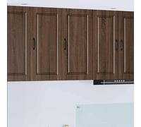 Ziaphsol Meuble Mural Porto Chêne Brun 40 x 31 x 80 cm en Bois d'ingénierie, Rangement Pratique pour Cuisine Moderne, Armoire avec Portes, étagères, idéal pour Vaisselle, épices, Micro-Ondes