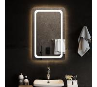 Ziaphsol Miroir de salle de bain LED 50 x 80 cm en verre de 4 mm d'épaisseur IP65 étanche, port USB 1,5 m, montage vertical ou horizontal pour salle de bain, couloir et dressing