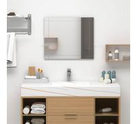 Ziaphsol Miroir mural 60 x 50 cm en verre pour salle de bain, chambre à coucher, couloir, couloir - Montage mural de 5 mm - Bords bruts polis - Miroir cosmétique décoratif pour un look moderne