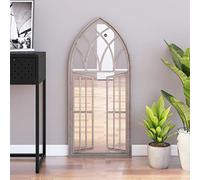 Ziaphsol Miroir sable, 100 x 45 cm, cadre en fer, pour intérieur, miroir mural avec verre, ouverture de montage pré-percée, look vintage pour couloir, chambre à coucher, salon