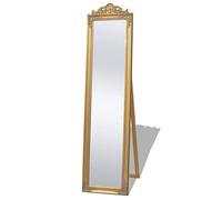 Ziaphsol Miroir sur pied baroque avec cadre en bois doré - 40 x 160 cm - Miroir complet pour couloir, chambre à coucher, dressing, garde-robe - Élégance au quotidien