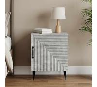 Ziaphsol Modern Concrete Gray Bedside Table 43 x 34.5 x 50 cm with Storage Shelf for Bedroom Living Room Vintage Style Wood and Metal Design Ideal for nightstand Or Side Table