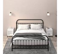 Ziaphsol Modern Scandinavian White Bedside Tables 2 Pack 40x35x50 cm with Storage Drawers Durable Wood and Metal Bedroom Furniture for Living Room and Bedroom Decor