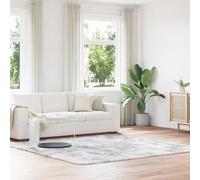 Ziaphsol NAVARRA Tapis à poils longs, gris argenté, 240 x 240 cm, antidérapant, facile d'entretien, pour salon, chambre à coucher, extérieur, balcon, terrasse, moderne, confortable, polyvalent