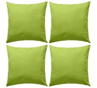 Ziaphsol Oreiller d'extérieur Lot de 4 45 x 45 cm Vert Pomme pour mobilier de Jardin, Coussins résistants à l'eau et UV, décoration terrasse, intérieur et extérieur, Support Confortable