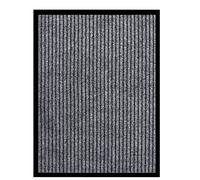 Ziaphsol Paillasson rayé Gris 60x80 cm antidérapant pour intérieur extérieur Maison Jardin Vestibule Sol poussière Boue