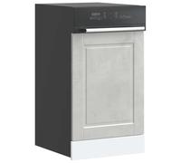 Ziaphsol Panneau de lave-vaisselle Porto gris béton - 45 x 1,5 x 57 cm - Plaque de protection pour armoire de cuisine, meuble bas, buffet, espace de rangement et rangement dans le garde-manger