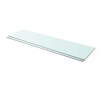 Ziaphsol Panneaux d'étagère en Verre trempé 2 pièces Transparentes 110 x 30 cm Support Mural Moderne décoration Salon Chambre Cuisine Salle de Bain