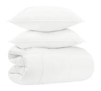 Ziaphsol Parure de lit blanche 240 x 260 cm en coton bambou et polyester, couette et 2 oreillers, respirante pour l'été, couverture d'hiver pour chambre à coucher, chambre d'amis