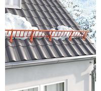 Ziaphsol Pelle à neige pour toit, rouge, 100 x 2,5 x 20 cm, en acier revêtu par pulvérisation, avec connecteur, protection contre la neige de toit, aide au montage hivernal, extérieur