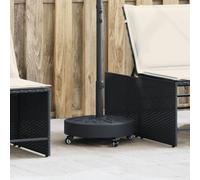 Ziaphsol Pied de parasol avec roulettes et poids de 27 kg, matériau en béton PE, compatible avec mât de 38/48 mm de diamètre, avec motif cercle, mobile et stable pour balcon, terrasse, jardin
