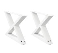Ziaphsol Pieds de Table Basse 2 pièces Blanc Acier thermolaqué réglables pour Support Meuble Support piètement tréteau Support Stable pour Salon Salle à Manger Bureau Cuisine