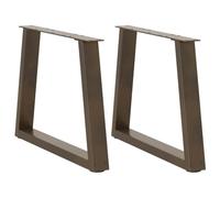 Ziaphsol Pieds de Table Basse en Acier Naturel en Forme de V, 2 pièces, réglables, Support pour Meuble, stabilisateurs pour Salon, Bureau, Cuisine, Salle à Manger et Atelier