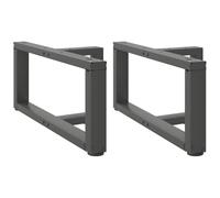 Ziaphsol Pieds de Table Basse en T en Acier Anthracite, 70 x 25 x 30-31 cm, Support réglable pour Meuble, Support de Support pour Salon, Bureau ou Cuisine, 2 pièces