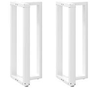 Ziaphsol Pieds de Table de Bar en T en Acier Blanc, Support réglable pour Plateau de 40 x 35 cm, Lot de 2, Support Stable pour mobilier de Cuisine, Salon ou Atelier