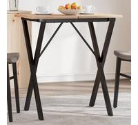 Ziaphsol Pieds de Table en Acier Noir 50x40x73 cm Support Stable pour Meubles Support piètement tréteau pour Bureau Cuisine Salon Salle à Manger Atelier