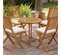 Ziaphsol Plateau de table octogonal en teck massif, 70 x 70 x 2,5 cm, pour jardin, salle à manger, bureau, bricolage, robuste et résistant aux intempéries, avec trou pour parasol, rustique, facile à