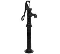 Ziaphsol Pompe à manivelle avec support en fonte, pompe de fontaine, pompe pour circulation d'eau, raccord 38 mm 1 1 2 avec hauteur de pression 7 m, hauteur de travail 135 cm