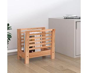 Ziaphsol Porte-revues en bois massif de noyer 40 x 26,5 x 38,5 cm avec finition à l'huile pour magazines, journaux, documents, brochures, bureau, salon, couloir et salle d'attente
