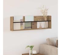 Ziaphsol Porte-revues mural en chêne Artisan - 100 x 12 x 30 cm - Pour prospectus - Rangement dans le salon et le bureau
