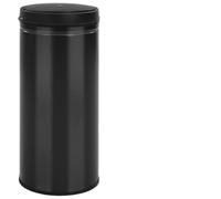 Ziaphsol Poubelle à capteur Automatique 80 L en Acier au Carbone Noir pour Cuisine, Salle de Bain, Bureau, Chambre, Salon, Jardin avec Couvercle Amovible et voyants LED